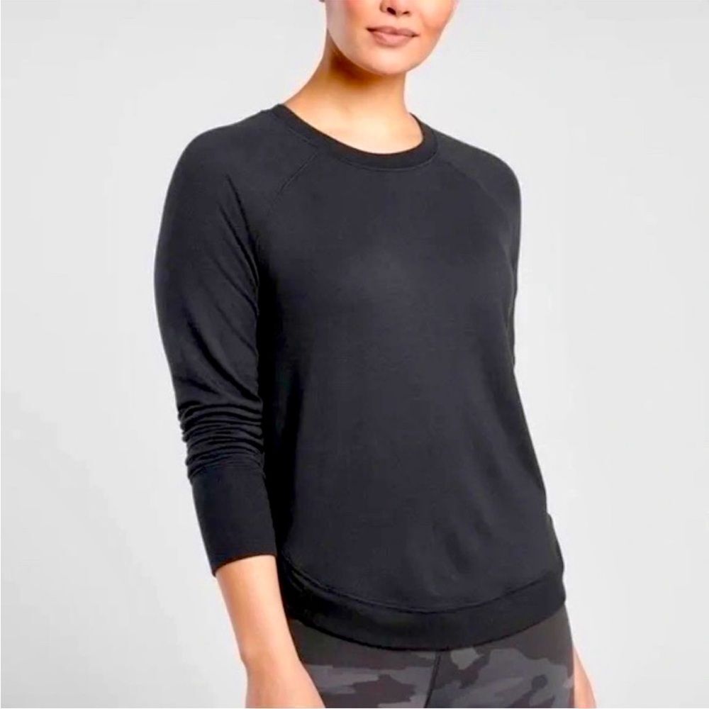 EUC ATHLETA BLACK MINDSET SWEATSHIRT PULLOVER Medium